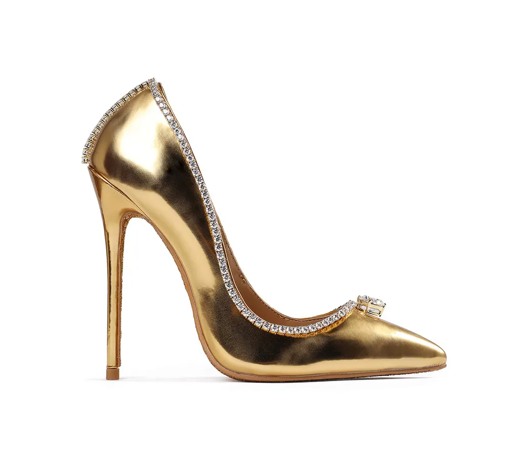 Gold Passion Diamond Shoes